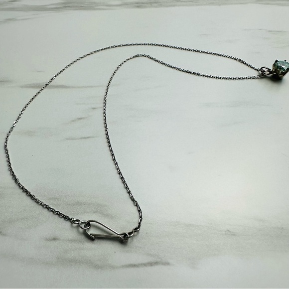 Aqua Blue Moissanite Solitaire Pendant - 2 CT - 925 Silver - Picture 8 of 12